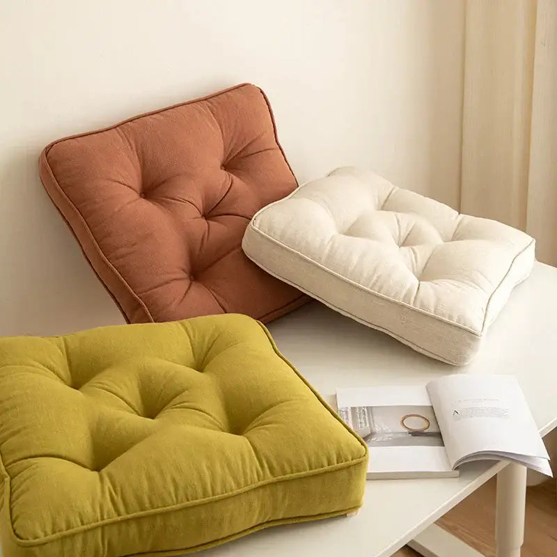 Terracotta Button Cushion Cover
