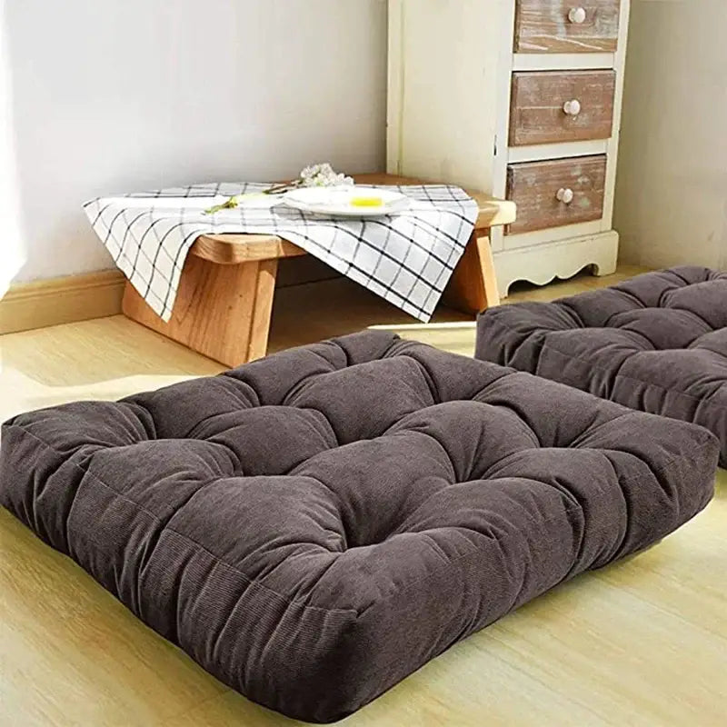 Dark Brown Corduroy Cushion