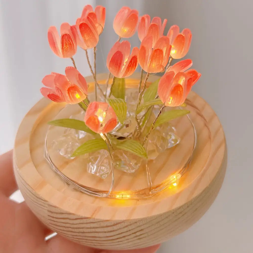 Tulip Glass Dome Night Light