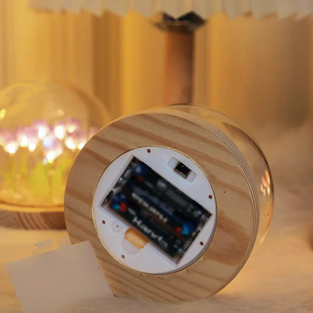 Tulip Glass Dome Night Light
