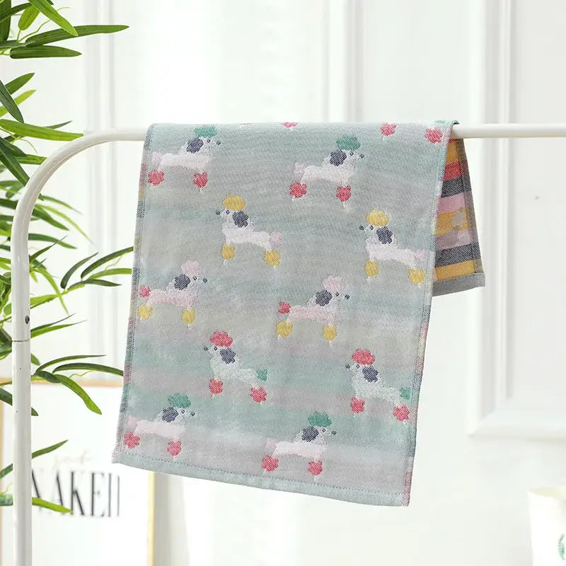 Turquoise Cotton Gauze Towels