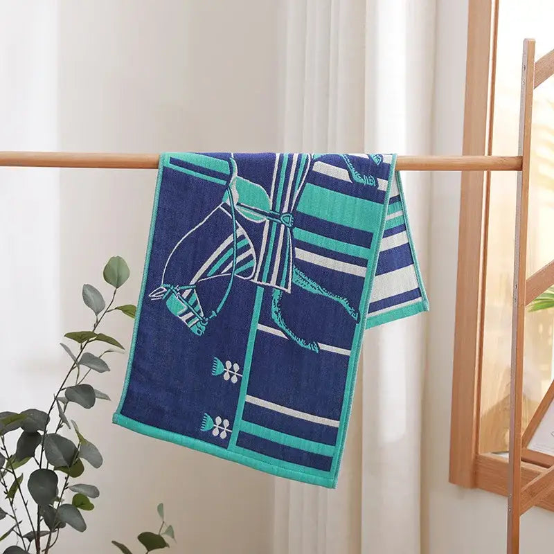 Turquoise Cotton Gauze Towels