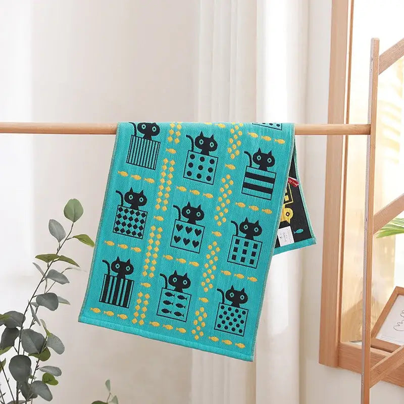 Turquoise Cotton Gauze Towels