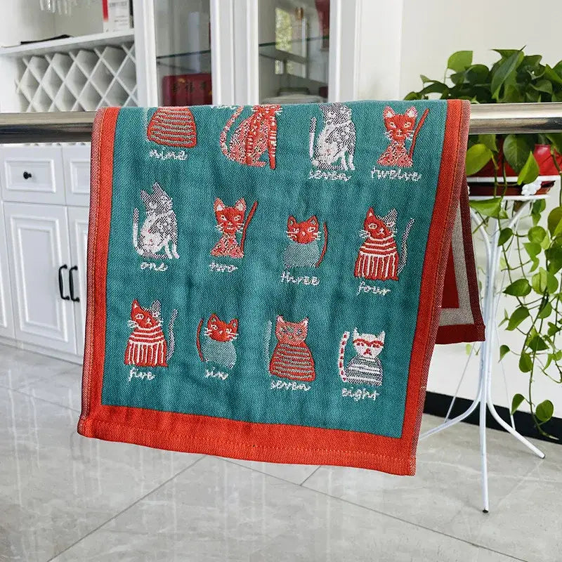 Turquoise Cotton Gauze Towels
