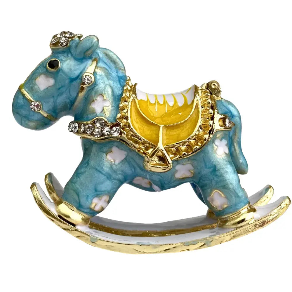 Turquoise Enamel Swan Figurine