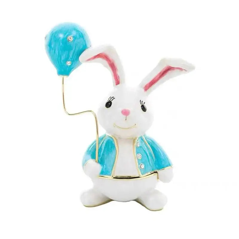 Turquoise Enamel Swan Figurine