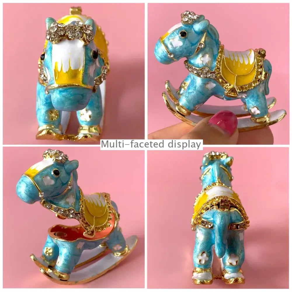Turquoise Enamel Swan Figurine