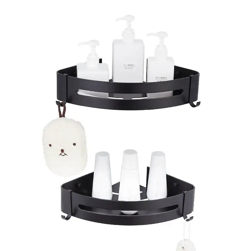 Black Aluminum Corner Shelf