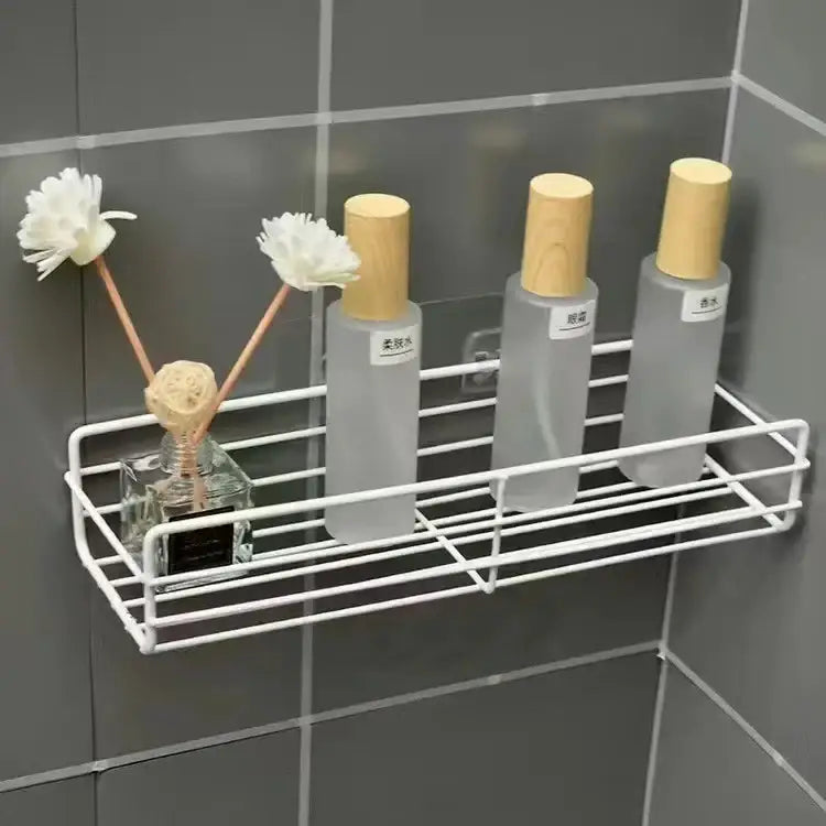 Black Metal Two-Tier Shower Caddy