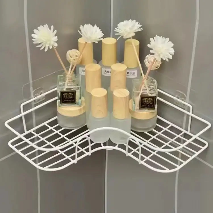 Black Metal Two-Tier Shower Caddy