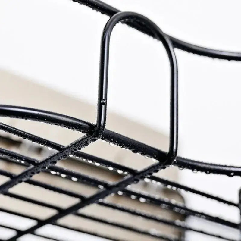 Black Metal Two-Tier Shower Caddy