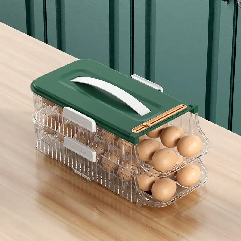 Green Plastic Egg Organizer