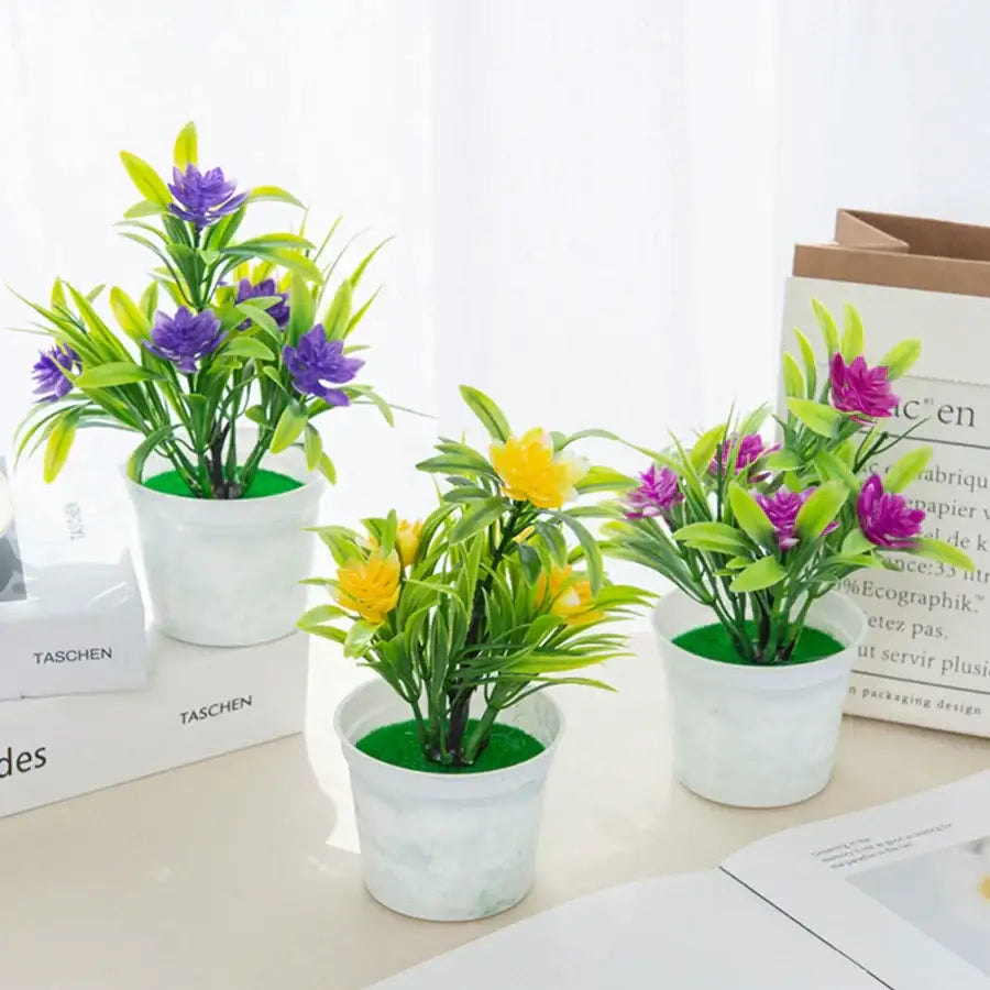 Artificial Flowers Bonsai Vase