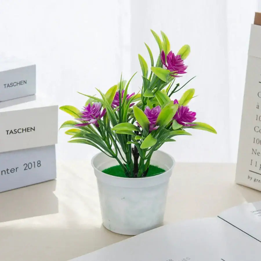 Artificial Flowers Bonsai Vase