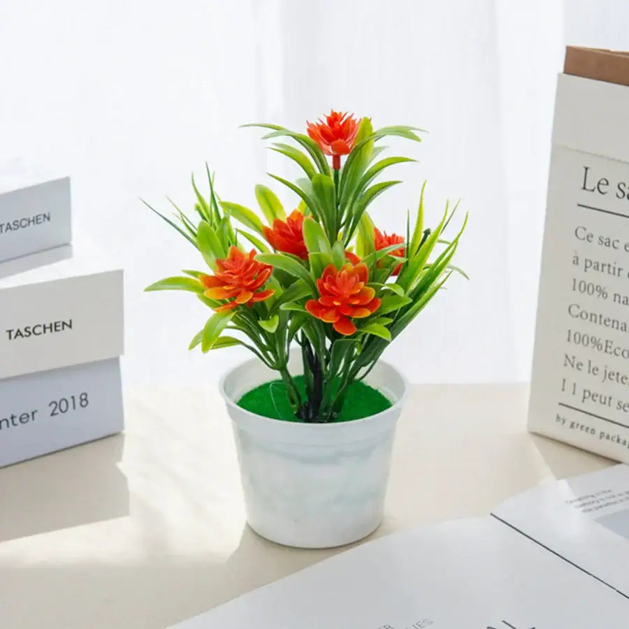 Artificial Flowers Bonsai Vase