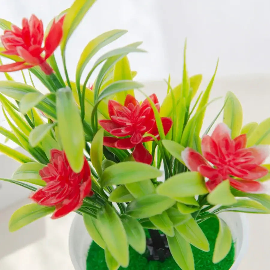 Artificial Flowers Bonsai Vase