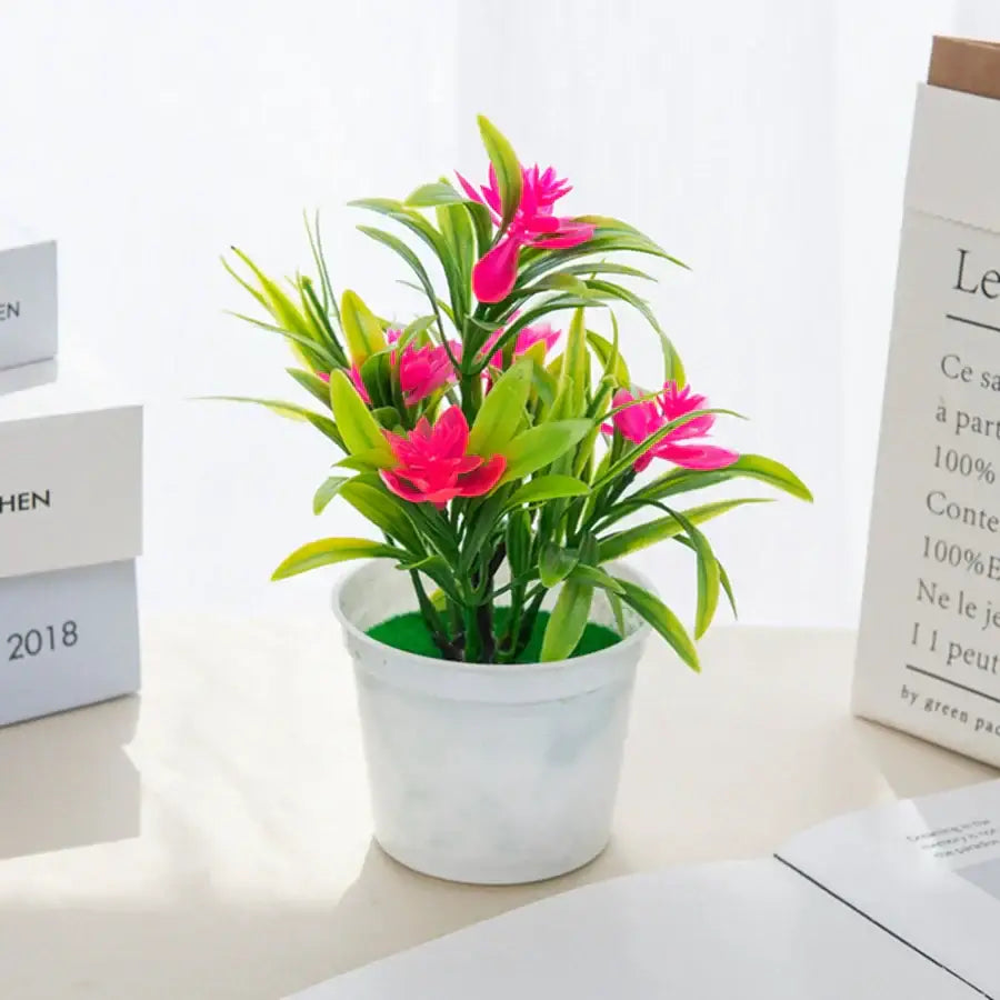 Artificial Flowers Bonsai Vase
