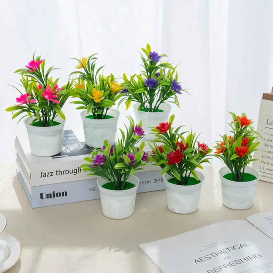 Artificial Flowers Bonsai Vase