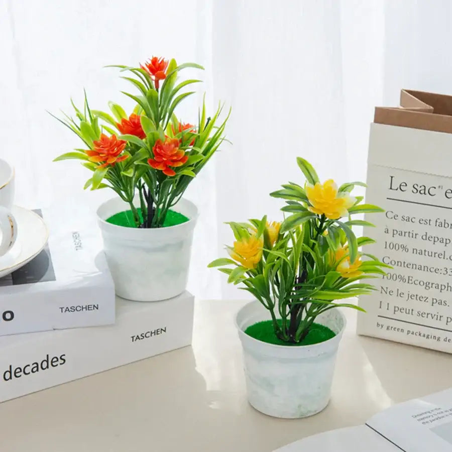 Artificial Flowers Bonsai Vase