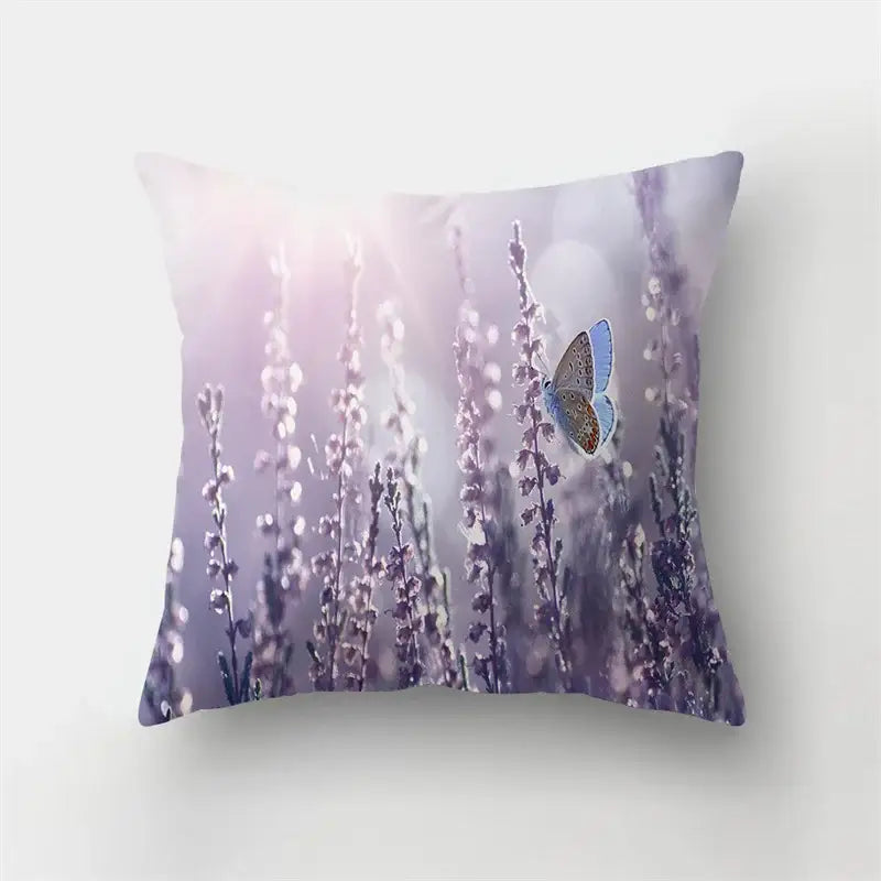 Butterfly Flower Cushion Cover