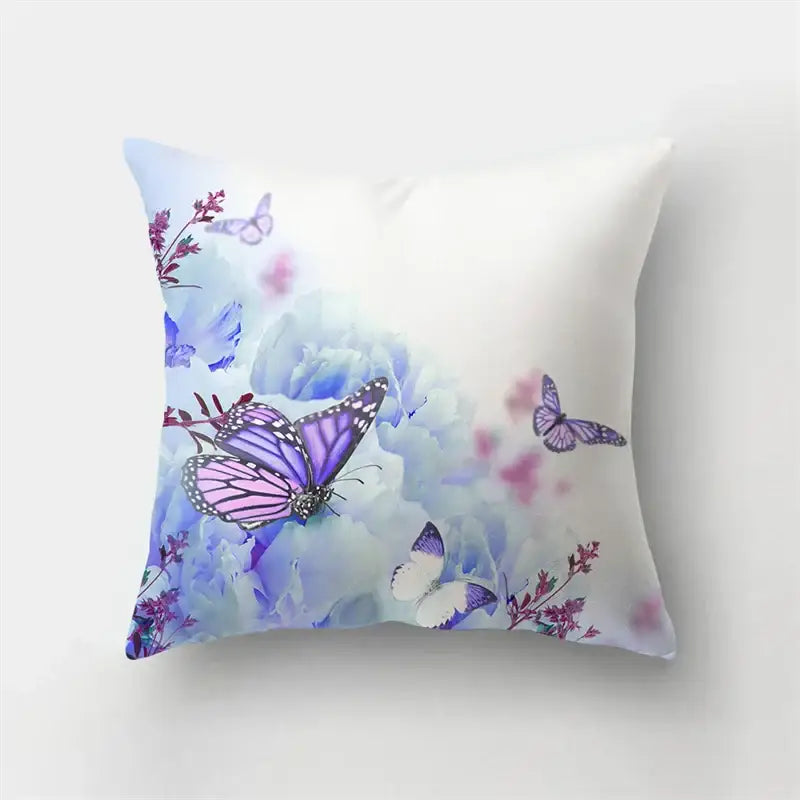 Butterfly Flower Cushion Cover