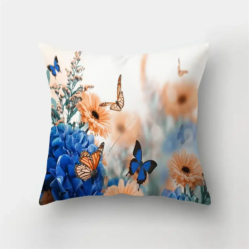 Butterfly Flower Cushion Cover