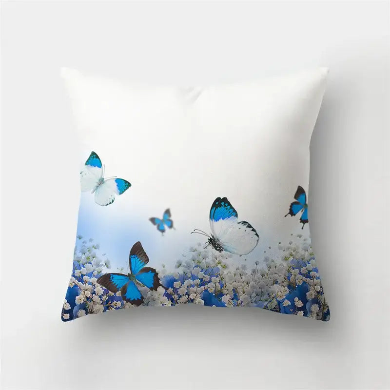 Butterfly Flower Cushion Cover