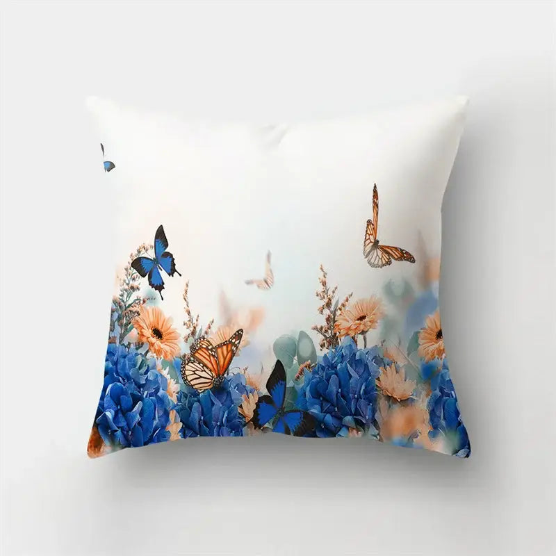 Butterfly Flower Cushion Cover