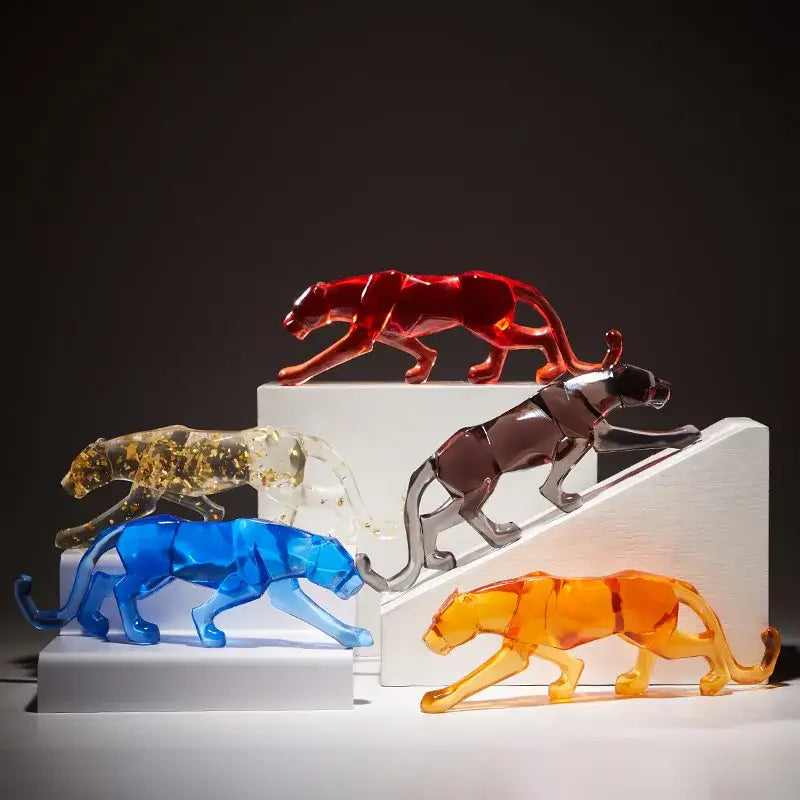 Glitter Resin Animal Sculptures