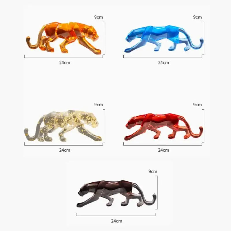 Glitter Resin Animal Sculptures