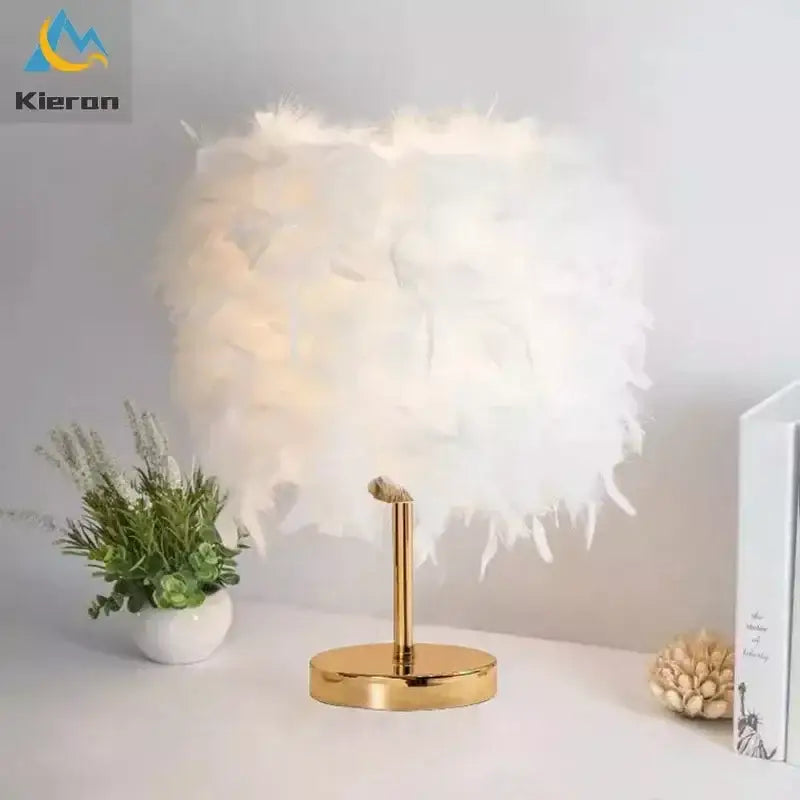 Crystal Feather Table Lamp