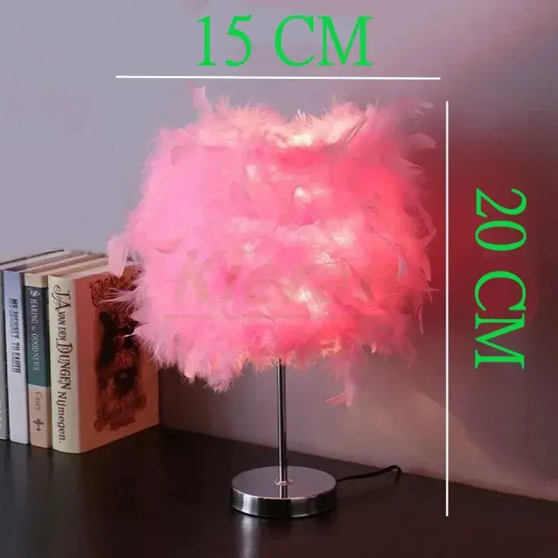 Crystal Feather Table Lamp