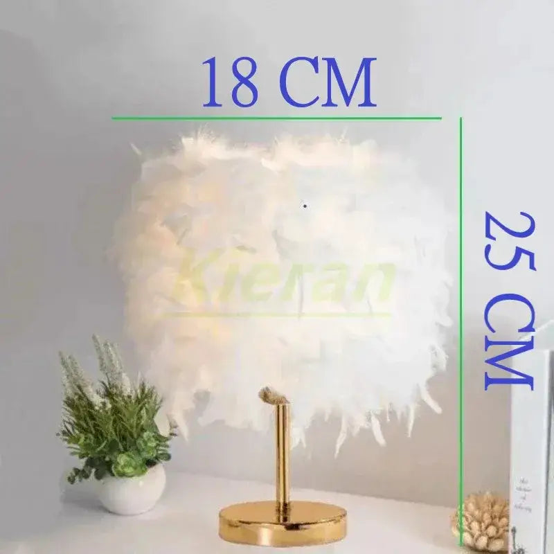 Crystal Feather Table Lamp