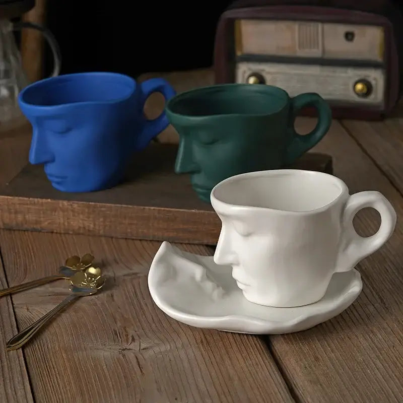 Red Frosted Ceramic Mugs