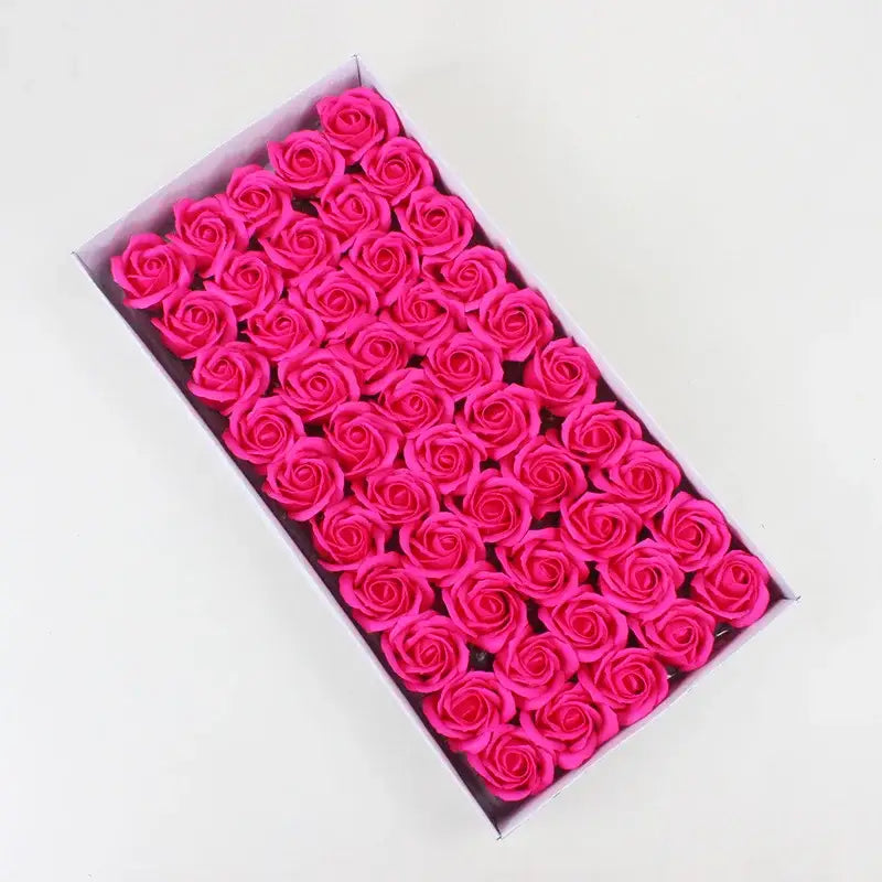 Red Rose Soap Flower Set