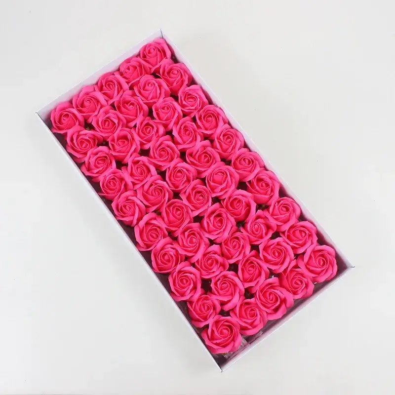 Red Rose Soap Flower Set