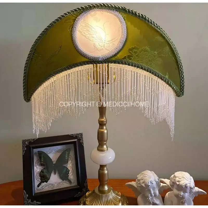 Sage Crescent Moon Lamp