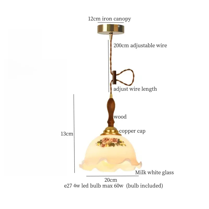 Amber Cracked Glass Pendant