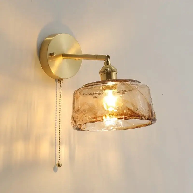 Copper Glass Wall Lamp