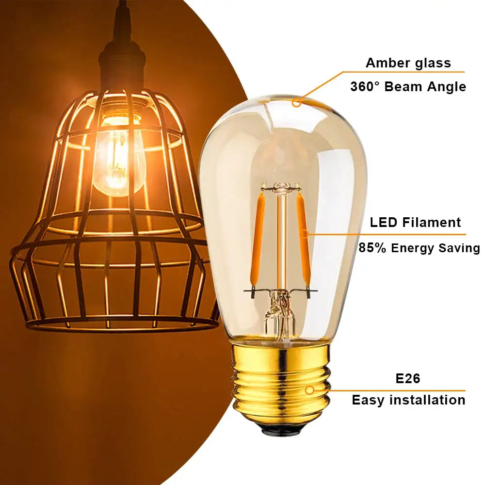 Amber Glass Edison Bulbs