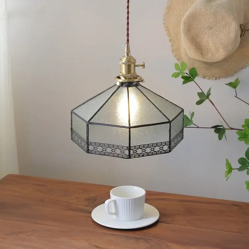 Gray Glass Pendant Light