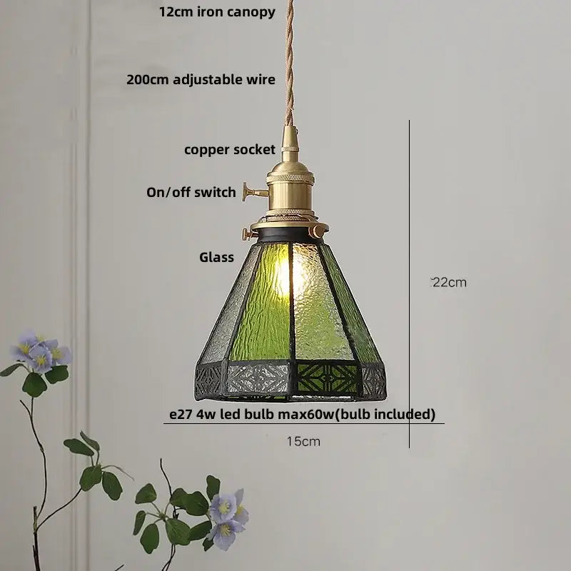 Gray Glass Pendant Light