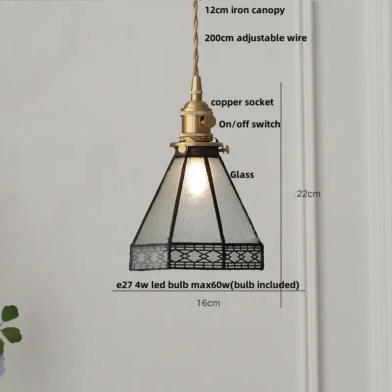 Gray Glass Pendant Light