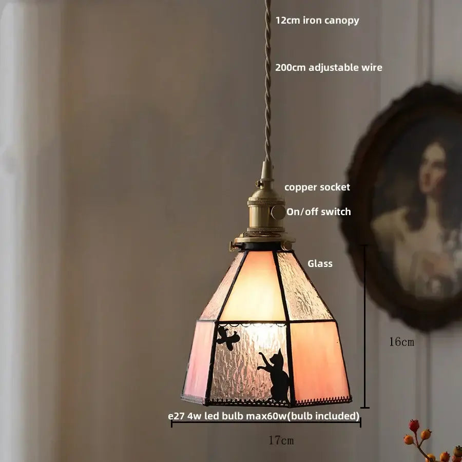 Gray Glass Pendant Light