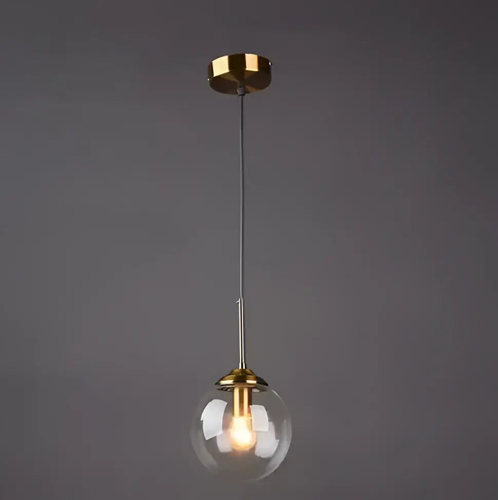 Amber Glass Bubble Chandelier