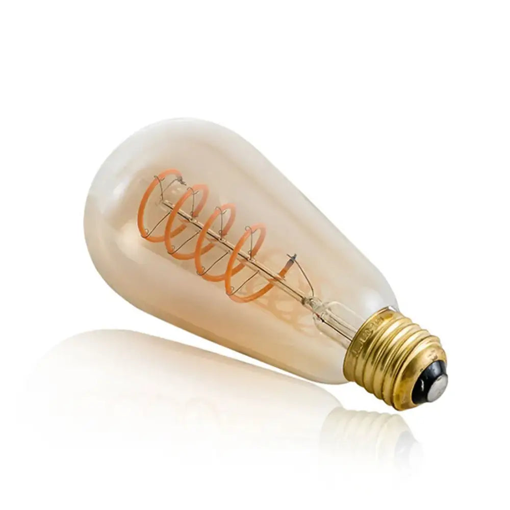 Amber Spiral Filament Bulb