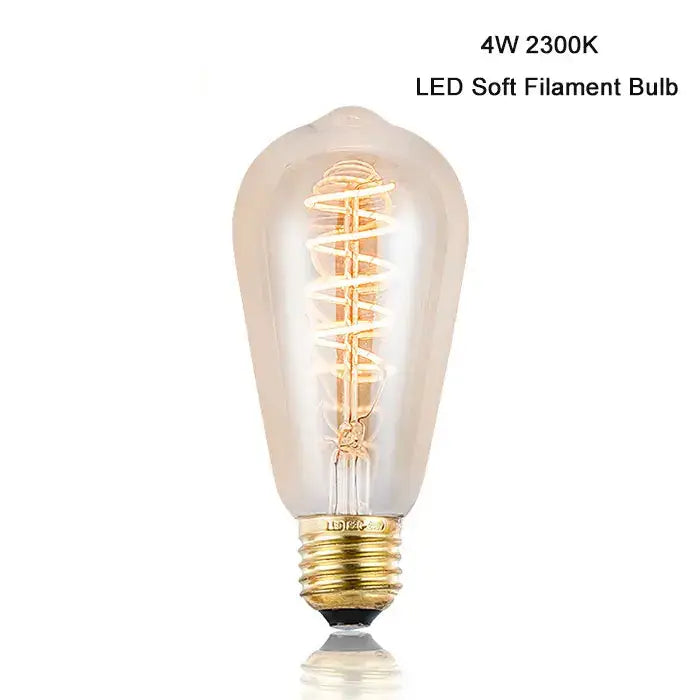 Amber Spiral Filament Bulb