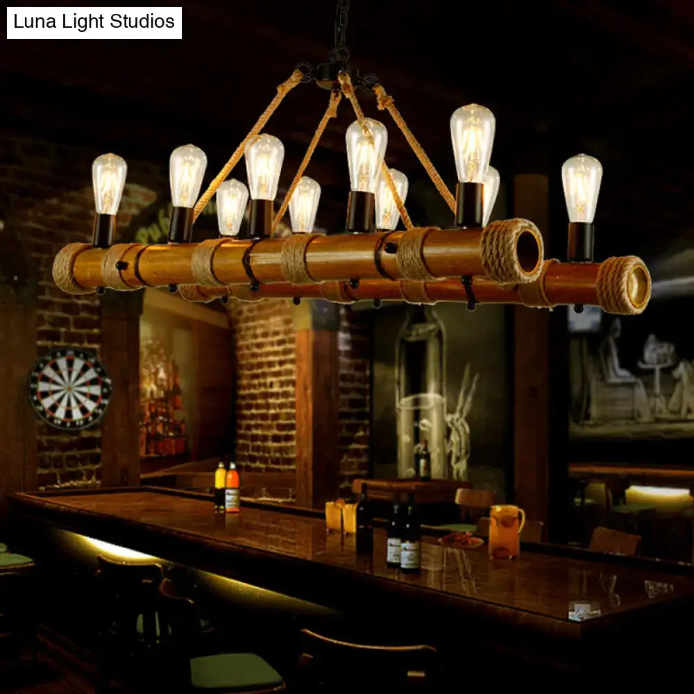 Bamboo Industrial Chandelier