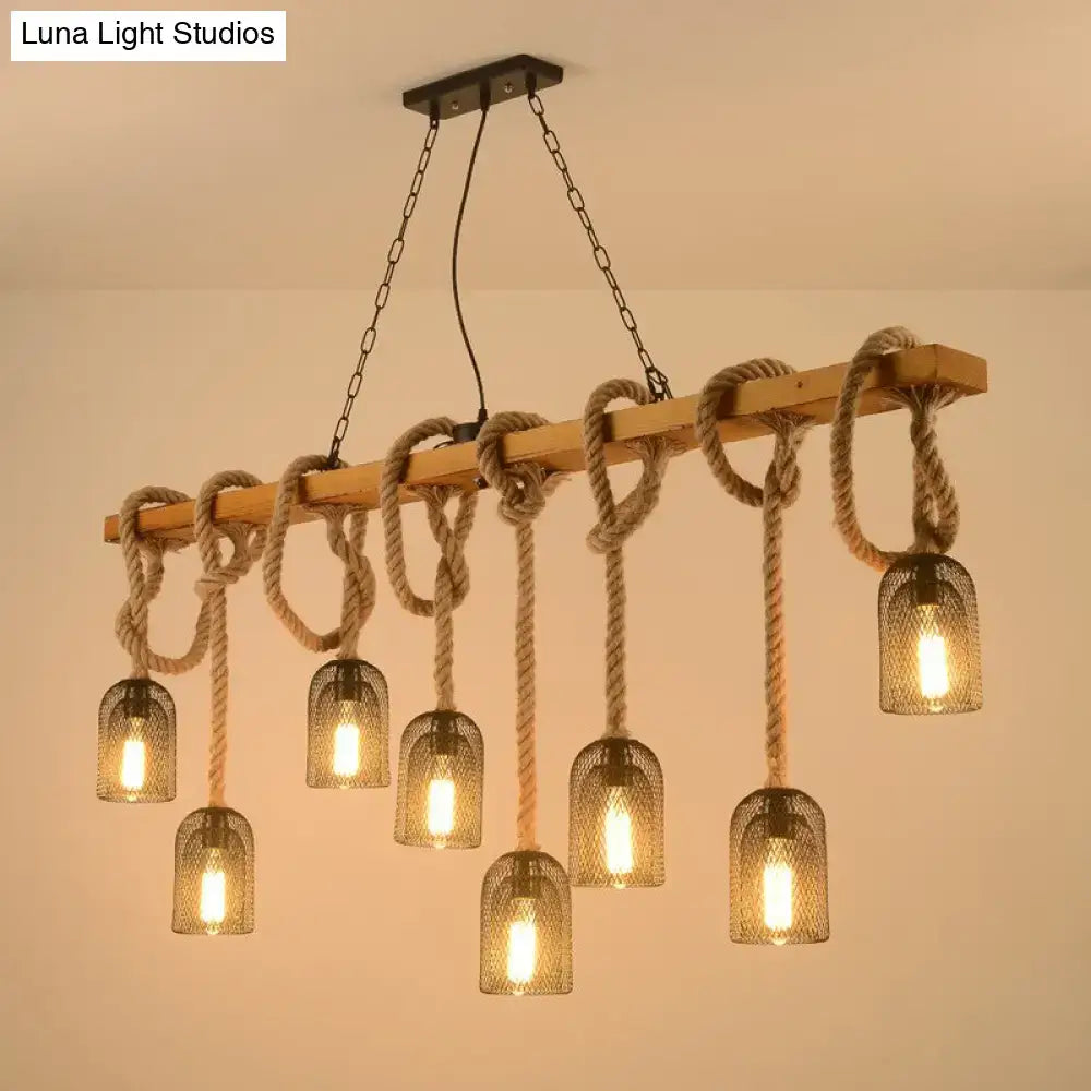 Beige Industrial Pendant Light