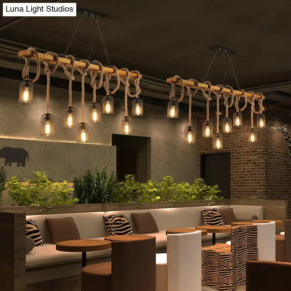 Beige Industrial Pendant Light